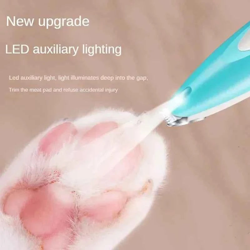 Electric Dog Cutter Pet Foot Hair Trimmer Cat Grooming Hairdresser Scissors Butt Ear Pedicator Mute Cat Claw Pedicure Artifact