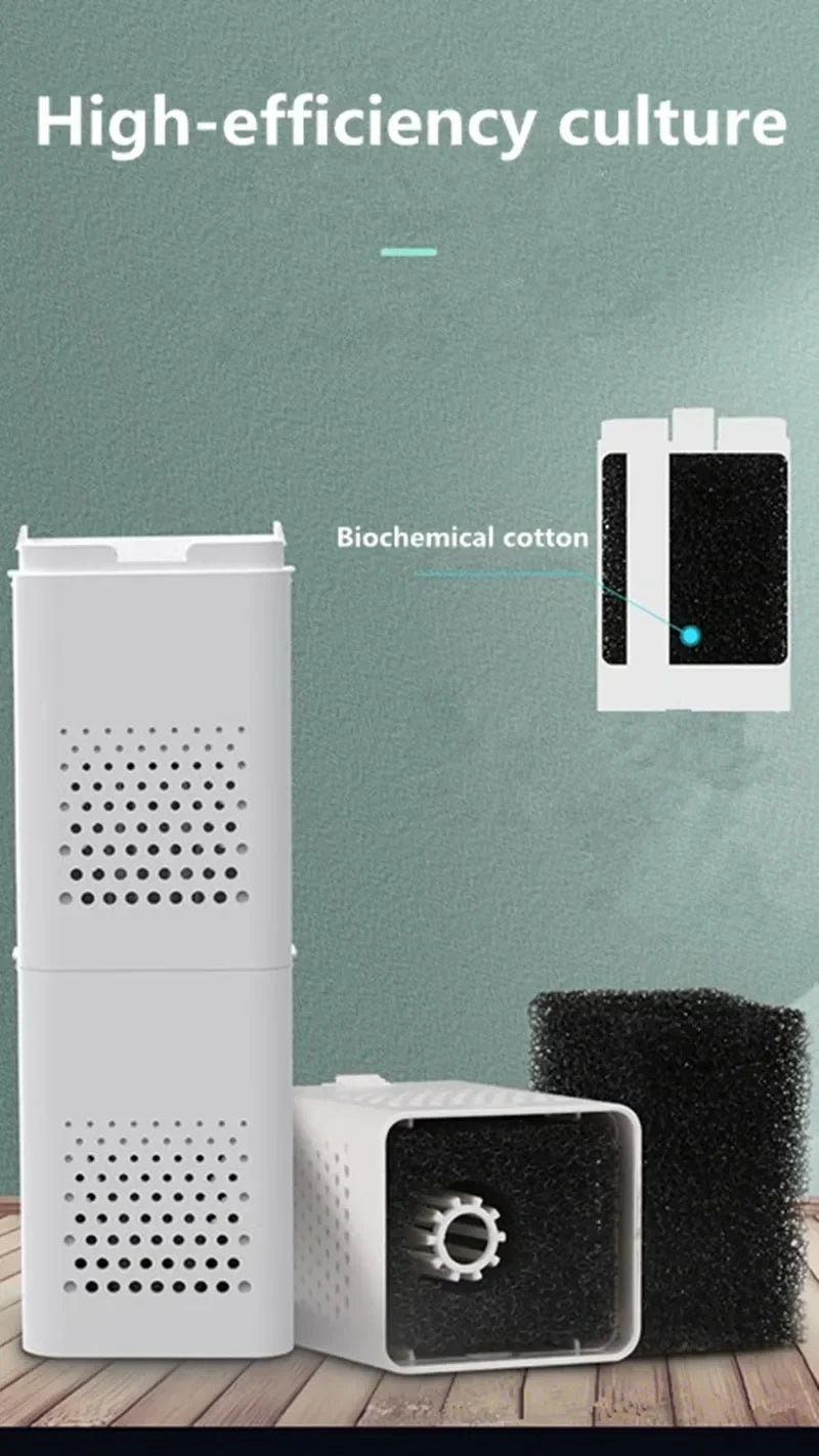 Aquarium 3 in 1 Filter for Aquarium Fish Tank Filter Mini Fish Tank Filter Aquarium Oxygen Submersible Water Purifier Aeration