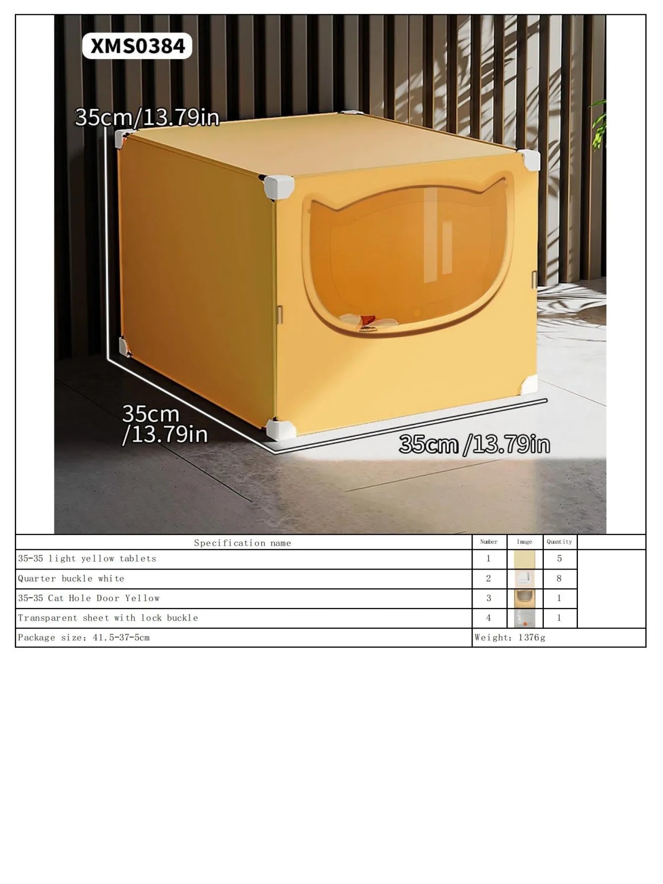 Cat House, Cat Cage, Universal Cat Nest, Cat Toilet All-In-One, Indoor and Outdoor, Suitable for Cats and Dogs, Space-Saving Pet Cage - Play Paws Toys