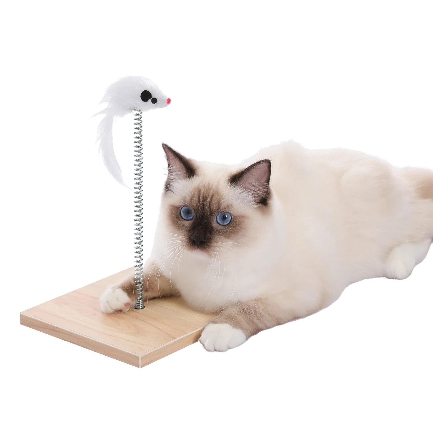 Wood Cat Condo House Bed with Removable Soft Mats Modern Cat Tree Tower with Scratching Pad Cat Scratcher Furniture Kitten Toys - Play Paws Toys