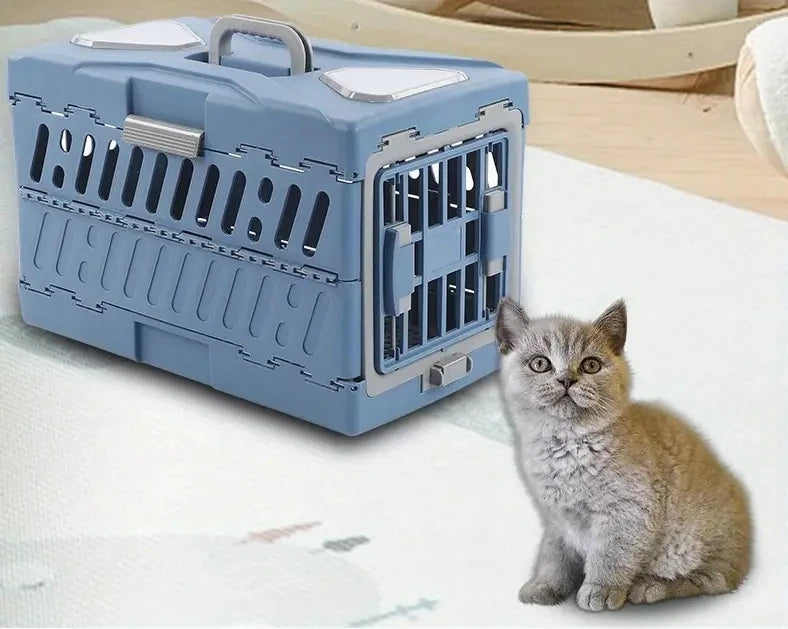 Portable Pp Material Outdoor Pet Cage, Foldable Durable PetTravel Carriers Dog Cage Large Cat Carrier Hard - Play Paws Toys
