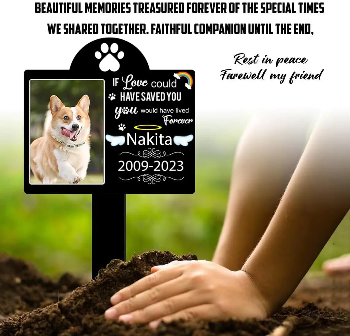 Custom Pet Memorial Garden Stake Acrylic Dog Memorial Sign Cat Garden Sign Pet Grave Markers Personalized Pet Memorial Gift