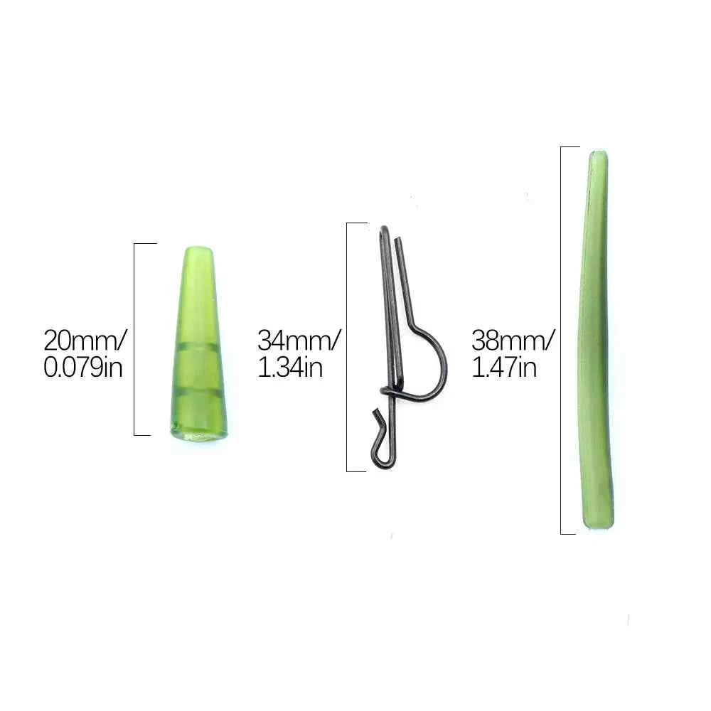 10 Set Carp Fishing Rig Tackle Set Anti Tangle Sleeve Quick Change Clips For Carp Coarse Hair Rig Making Accessories Tackle
