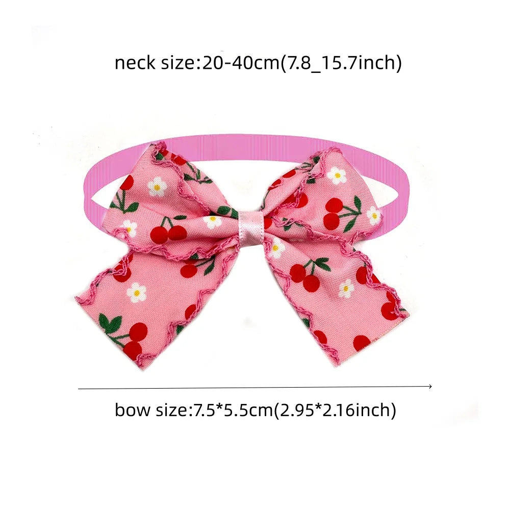1pcs Summer Dog Neck Ties Pet Bowties Small Dog Cat Bowties Cute Fruit Style Puppy Accessories Dog Grooming Pet Supplies