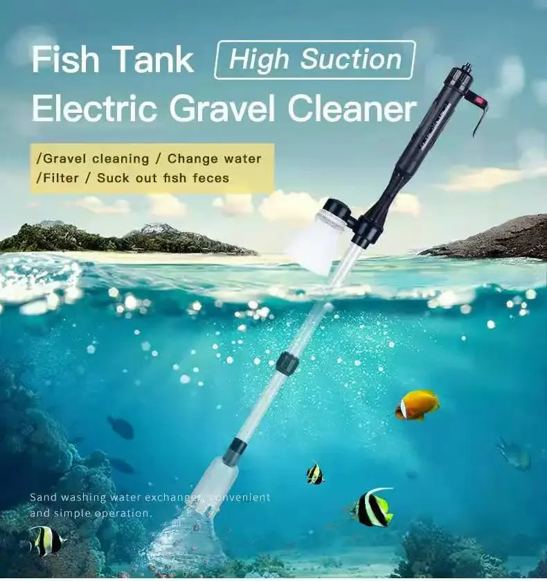 3W Aquarium Electric Gravel Cleaner Water Change Pump Cleaning Tools Water Changer Siphon for Fish Tank Water Filter Pump