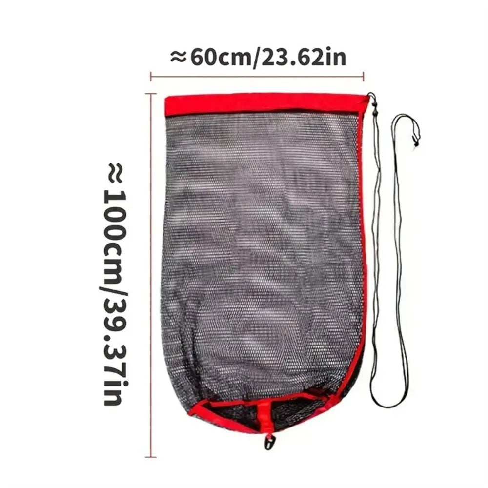 Drawstring Fishing Mesh Bag Fish Protection Fishing Basket Live Fish Net Pocket Thickening Bundle Mouth Fishing Net Cage