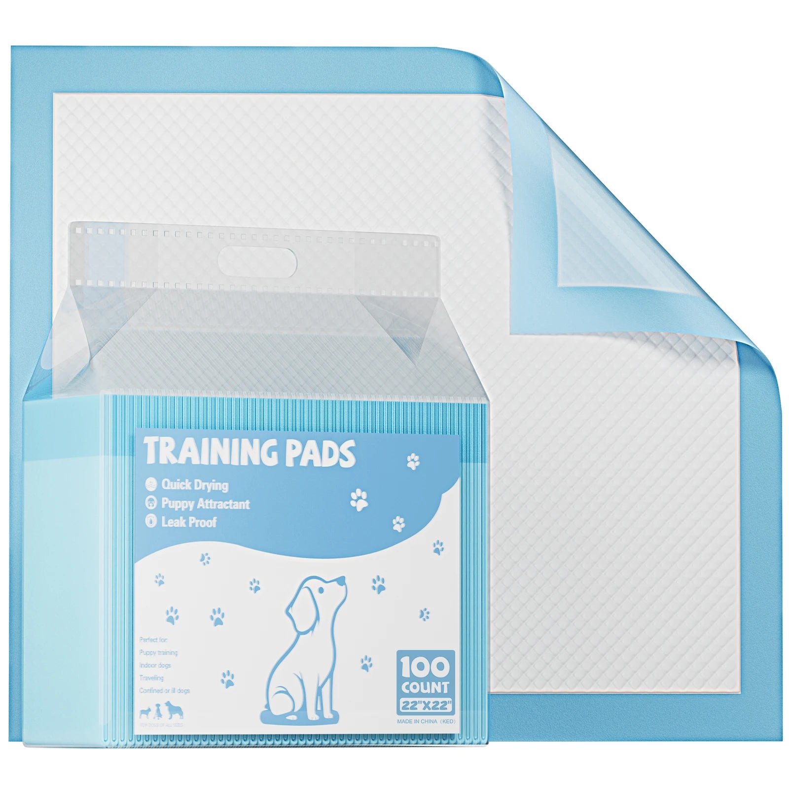 JHK 150 Count 22' X 22' Super Absorbency Disposable Underpads Leakproof Quick Drying Disposable Pads for Dogs Puppy Cat Pee Pads