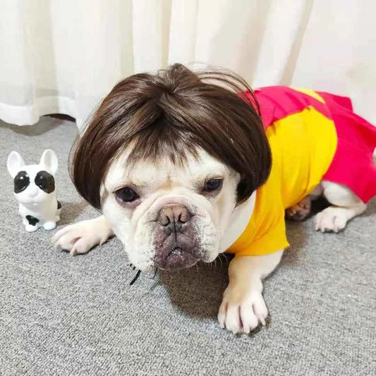 Dogs Cats Hair Hat Funny Pet Wigs Cosplay Props Costumes Head Accessories for Halloowen Christmas Gift