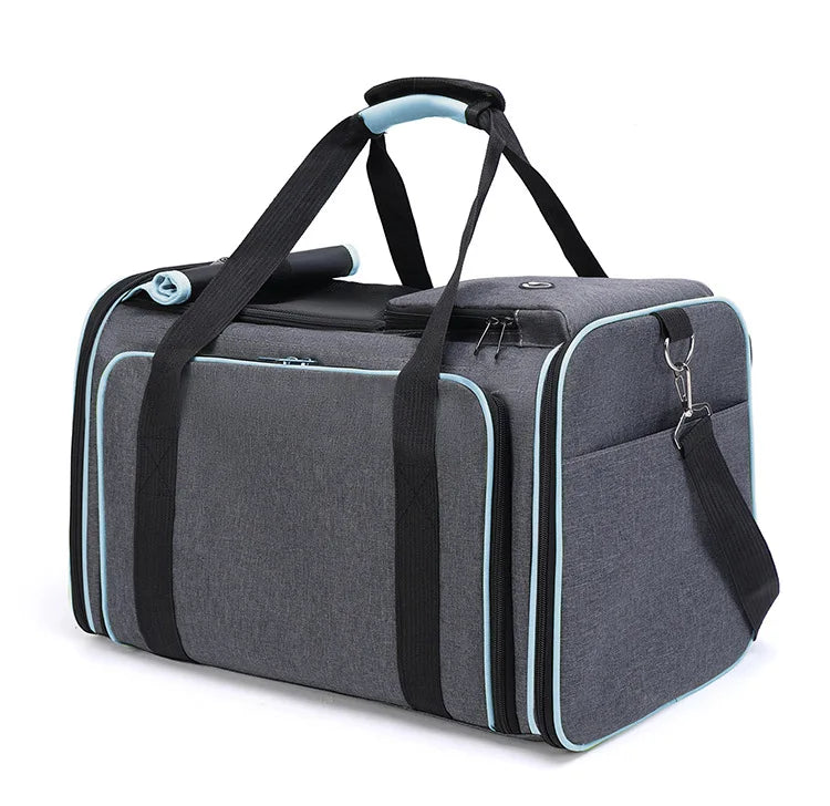 Cat Bag Foldable Large Capacity Cat Outdoor Car Expansion Portable Pet Handbag Breathable Diagonal Cross Bag for Cats and Dogs - Play Paws Toys