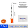 40/80PCS 0.3-1ML Disposable Plastic Veterinary Syringe Sterile Insulin Syringe with Orange Cap Needles for Pet Farm Animal Use