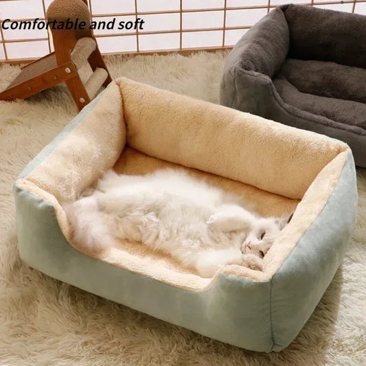 Bed for Cats Pet Products Cushions Kitten Winter Accessories Dog All Houses Supplies Things Accessory Habitats Basket House Beds - Play Paws Toys
