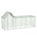 Flat Style Poultry Cage, Poultry Cage with Waterproof Cover, Walk-in Metal Poultry Cage for Outdoor Backyard Farm, Chicken Coop