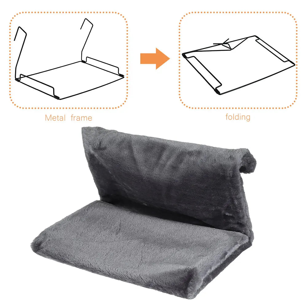 Cat Radiator Bed Hanging Cat Cradle Hammock Small Pet Animal Hanging  Bed with Metal Frame Luxury Warm Fleece Basket for Cats - Play Paws Toys