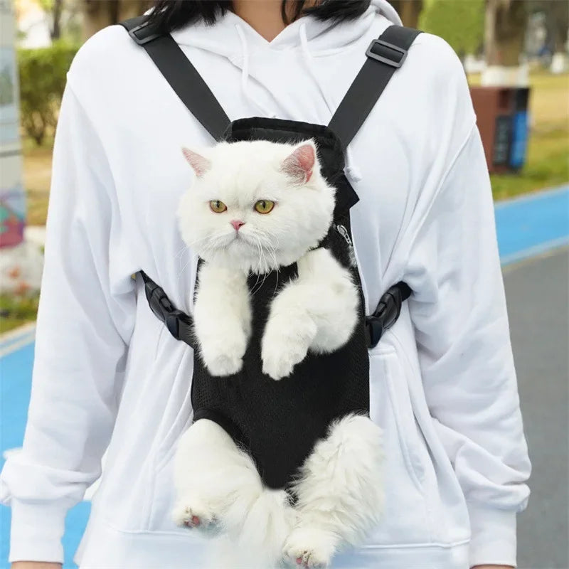 Adjustable Cat Carrier Bag Pet Double Shoulder Backpack Portable Bag Outdoor Travel Camping Hiking Cat Bag Dog Bag - Play Paws Toys
