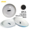 Oitabi 3PCS No Spill Cat Bowls Sets, Cat Food Bowl, Anti Whisker Fatigue Ceramic Cat Dishes Set, Shallow Wide Kitten Plates - Play Paws Toys
