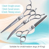 Fenice 6.5/7.0 inch High-end JP440C Alloy Steel Diamond Screw Grooming for Dogs Scissors Shears Kit for Dog Groomers