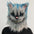 Latex with Fur Black Cat Cosplay Mask Scary Helmet Animal Funny Costume Hood Hair Mask Headwear Adult Halloween Party Props