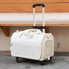 Double Layer Breathable Pet Carrier with Wheels Foldable Outdoor Travel Cat Trolley Case for Two Cats Portable Pet Trolley bag - Play Paws Toys