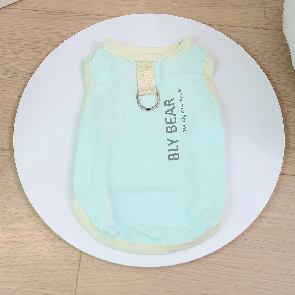 Cooling Dog Cat Vest Summer - Breathable Mesh UV Protection Sleeveless Shirt, Ice Silk Pet Cooling Jacket for Hot Weather