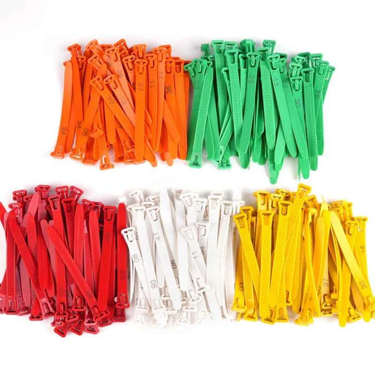 50PCS/100PCS Adjustable Chicken Foot Rings 5 Color Diameter Chicken Poultry Flexible Retractable Foot Rings Poultry Marking Card