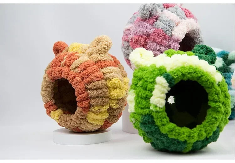 새장 Warm Bird Nest Winter House Hanging Hammock Cage Accessories Plush Hideaway for Parrot Hummingbird Decoration Bird Cages