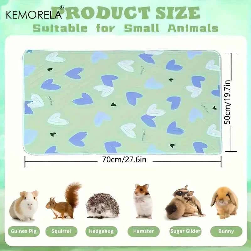 2pc Reusable Pet Cage Pad Wear Resistant And Washable Polyester Base Pad Suitable For Small Animals Such As Hamsters Rabbits