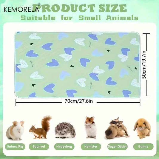 2pc Reusable Pet Cage Pad Wear Resistant And Washable Polyester Base Pad Suitable For Small Animals Such As Hamsters Rabbits