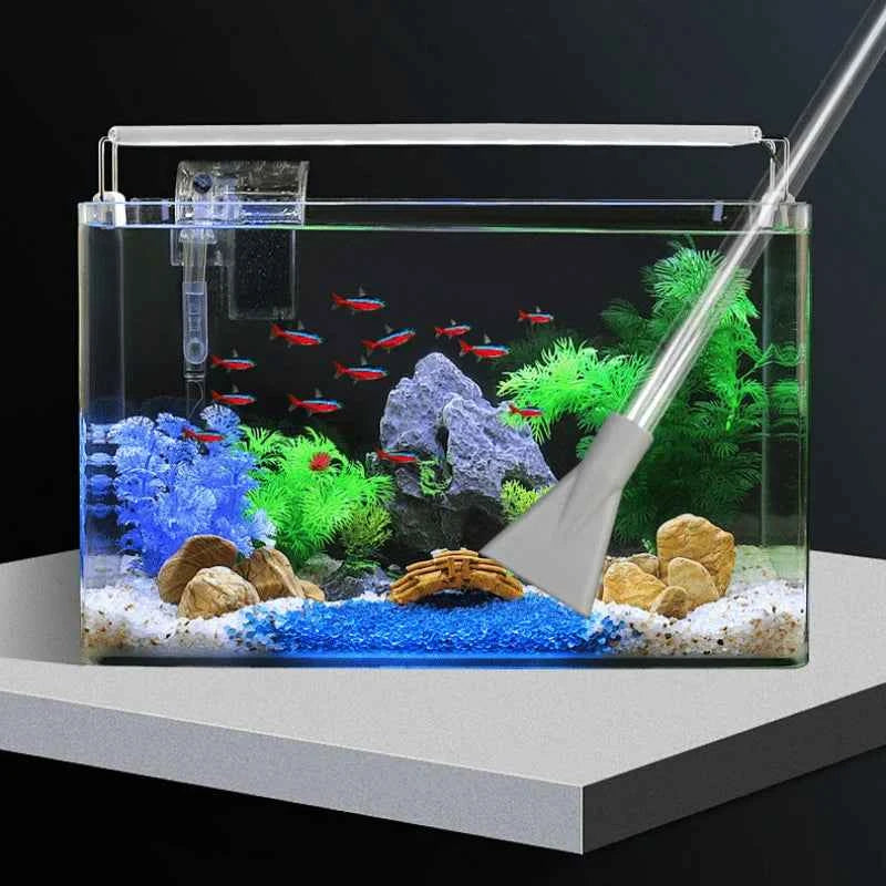 3-in-1 Multifunctional Aquarium Water Changer Manual Fish Tank Cleaning Siphon with Flow Control Debris Vacuum Fish Tank Drainer