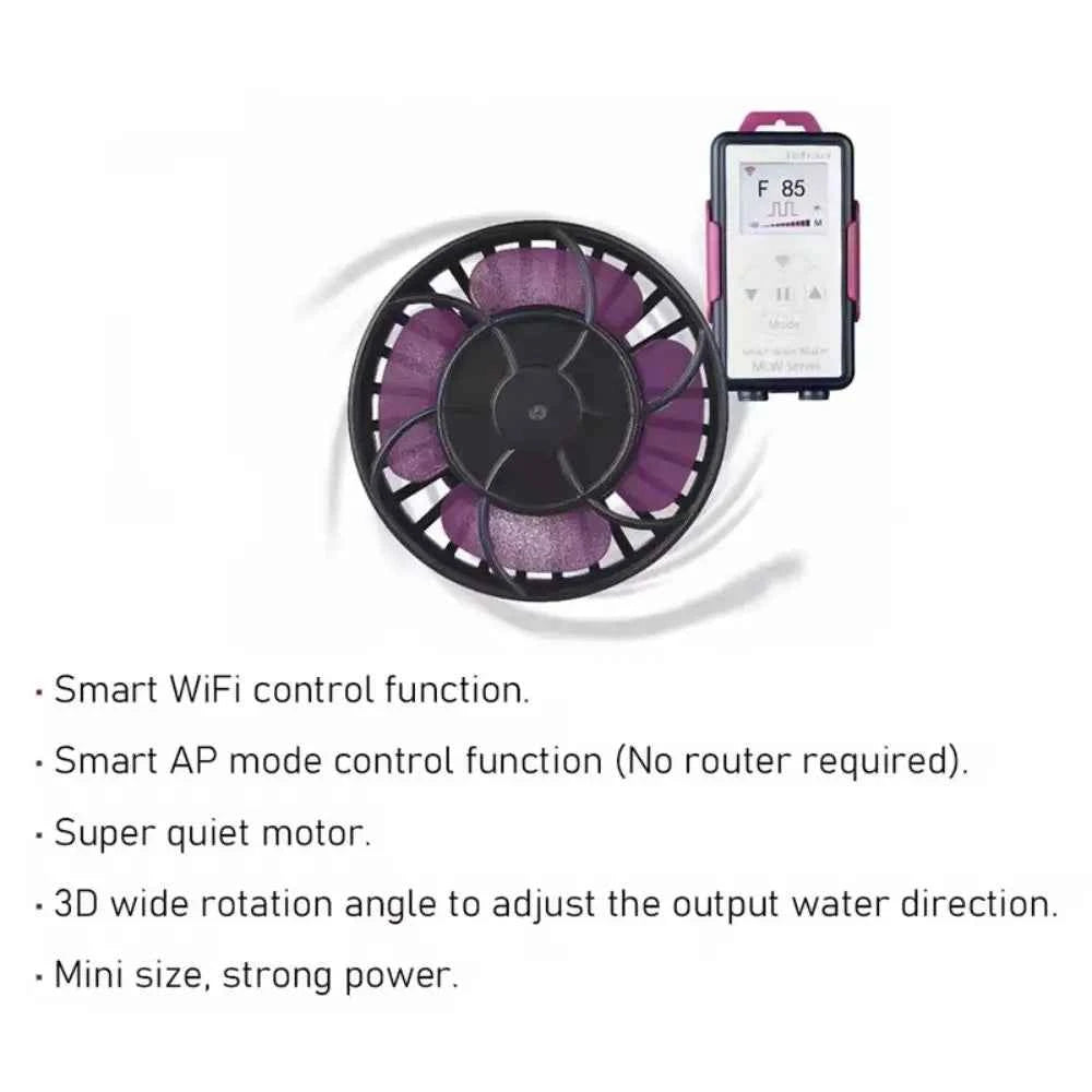 Jebao/Jecod MLW-5 MLW-5-10 MLW-20 MLW-30 Aquarium Fish Tank Smart App WiFi Control Wave Maker Flow Pump with LCD Controller