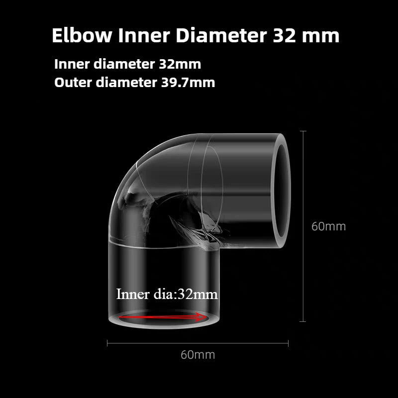 Transparent Fish Tank Water Pipe Acrylic Tube Fittings Elbow Joint Duck Bill Water Outlet Aquarium Accessries Rain Shower Outlet