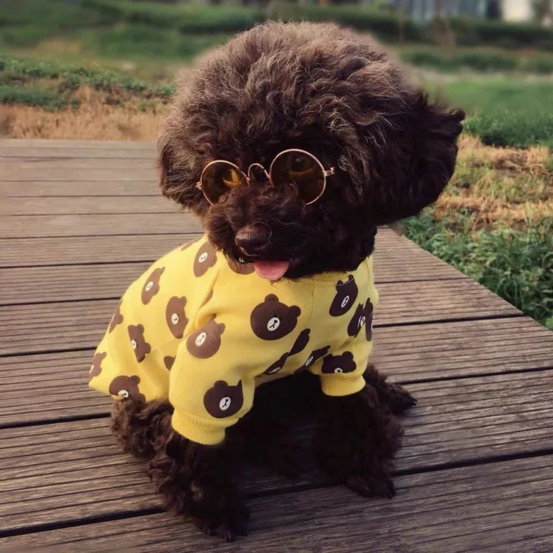 Puppy Dog Sunglasses Anti-skid Round Metal Cat Classic Retro Sunglasses Hippie Cute and Funny Pet Glasses Cosplay Party Costume
