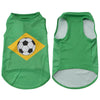 Pet Dog Clothes Football Jersey Dog Shirt Outfit Wear National Flag of Spain France Germany Netherlands Italy Argentina Brazil