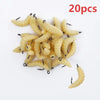 Rubber Maggots Fishing Bait Set with Hooks - Versatile Grub Lures for Bass,Trout,Crappie,Bluegill,Ideal for Freshwater Fishing