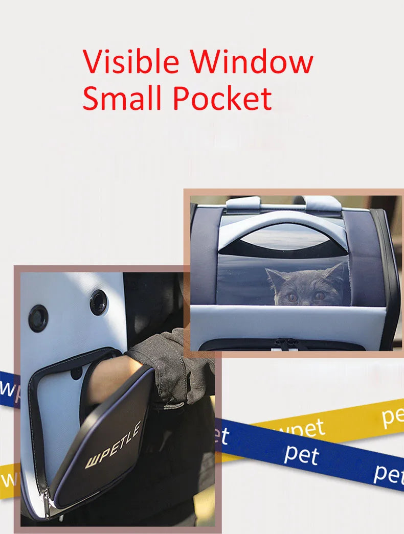 Portable Astronaut Travel Bag, Breathable Space Capsule, Expandable Carrier, Pet Backpack for Cat and Dog - Play Paws Toys