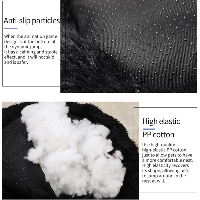 Super Soft Pet Cat Bed Plush Full Size Washable Calm Bed Donut Bed Comfortable Sleeping Artifact Suitable For Winter - Play Paws Toys
