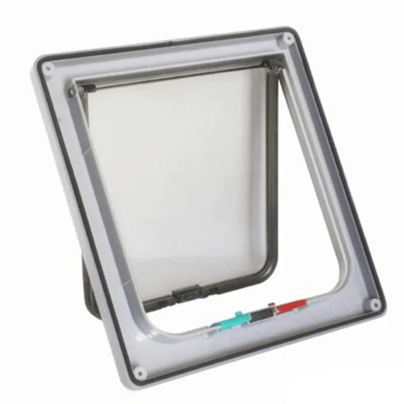 4 Way Lockable Dog & Cat Door,Pet Gate Allows Free Access in Both Directions,Flap Pet Gate Door,Cat door, Pet Safety Supplies - Play Paws Toys