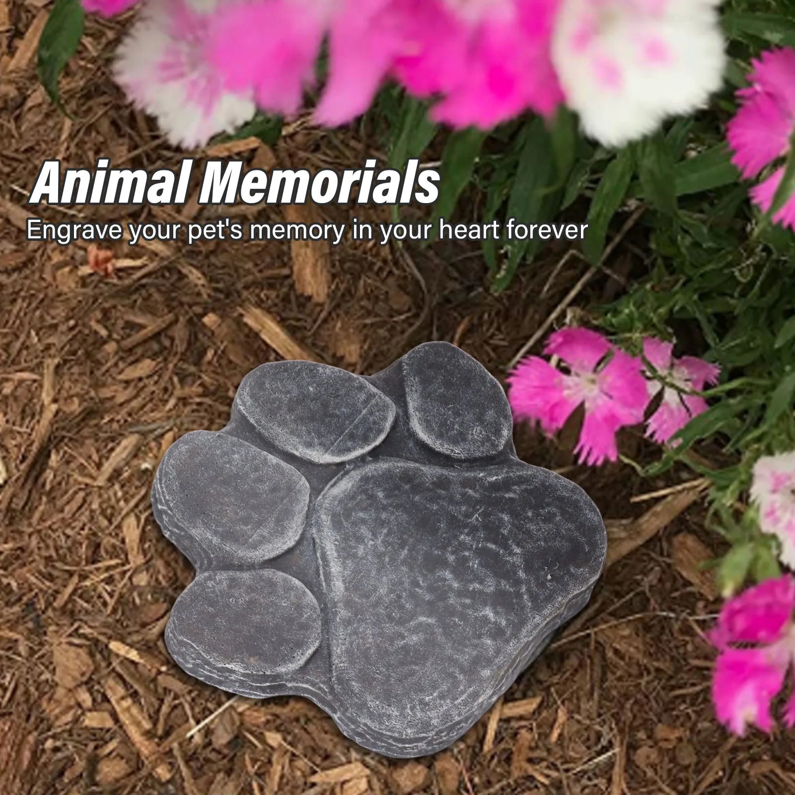 DIY Pet Memorial Tombstone DIY Lettering Dog Grave Marker Pet Monument for Outdoor Lawn Patio