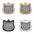 Cute Personalized Cat Tags Stainless Steel Colored Pattern Pets Cat Name Tags Pendant Engraved Keyring Kitten Accessories