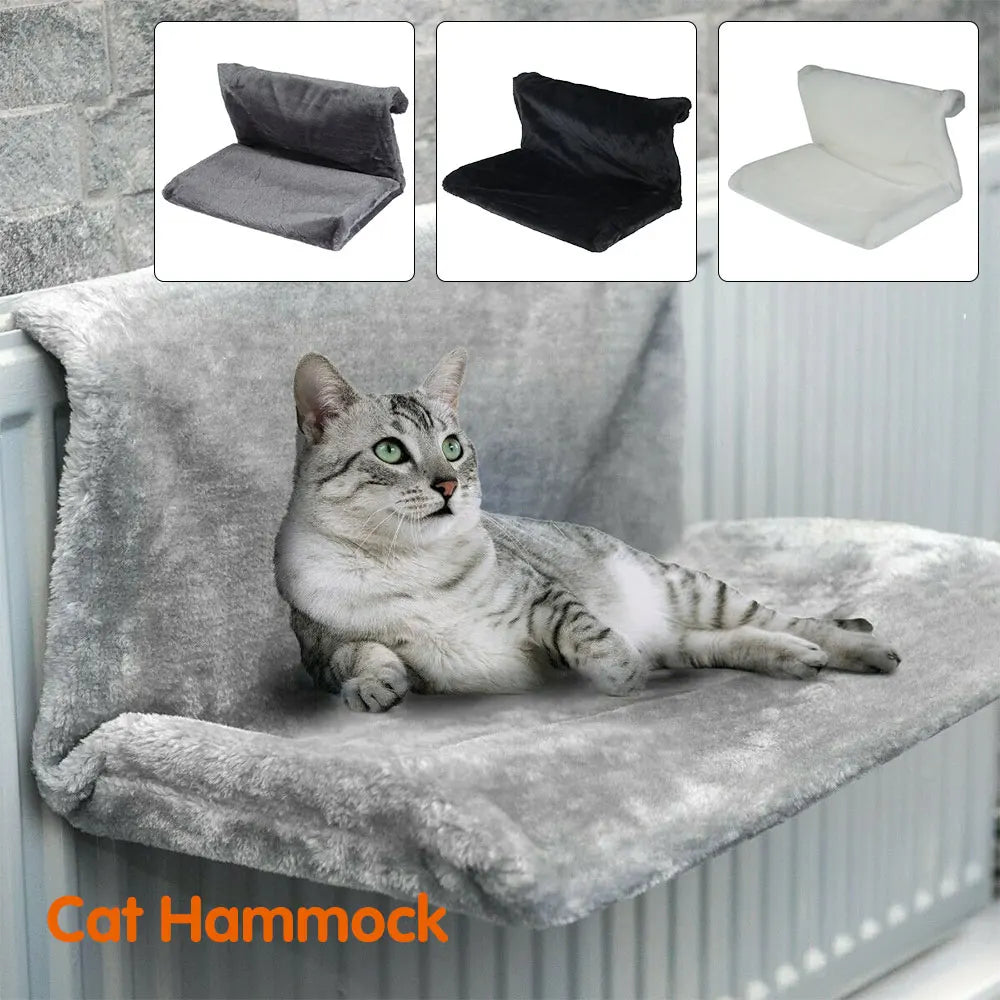 Cat Pet Animal Hanging Luxury Radiator Bed Warm Fleece Basket Cradle Hammock Metal Iron Frame Cat Radiator Bed - Play Paws Toys
