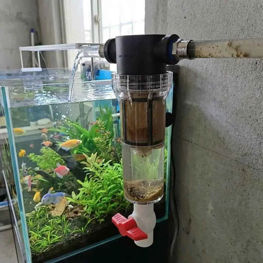 1/2 3/4 Female Thread Aquarium Feces Separator Stainless Steel Filter Screen Precision Filtration Sediment Water Filter