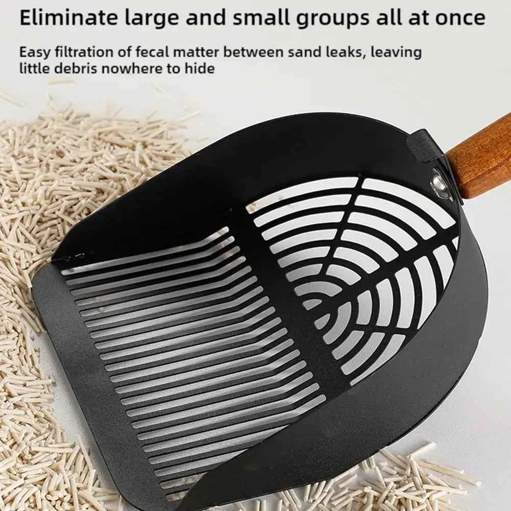 Steel Cat Litter Scoop Long Handle Pet Waste Shovel Cleaning Tool For Tofu Sand Litter Box Cats Supplies