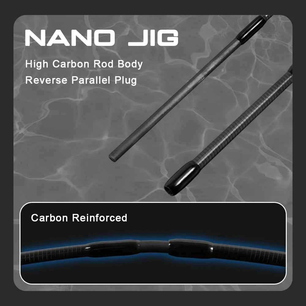 MIFINE NANO JIG Travel Spinning Rod 4 Sections 30T Carbon Fiber Power UL Lure 0.5-2g Ultralight Trout Fishing Poles Solid Tips