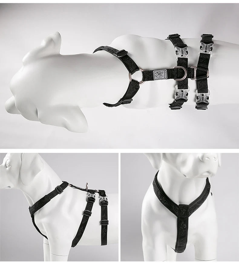 Winhyepet Dog Harness Pet Strap Adjustable Vest Triple Anti-escape Traveling Walking Pet Accessories For Small Meduim Large Dogs