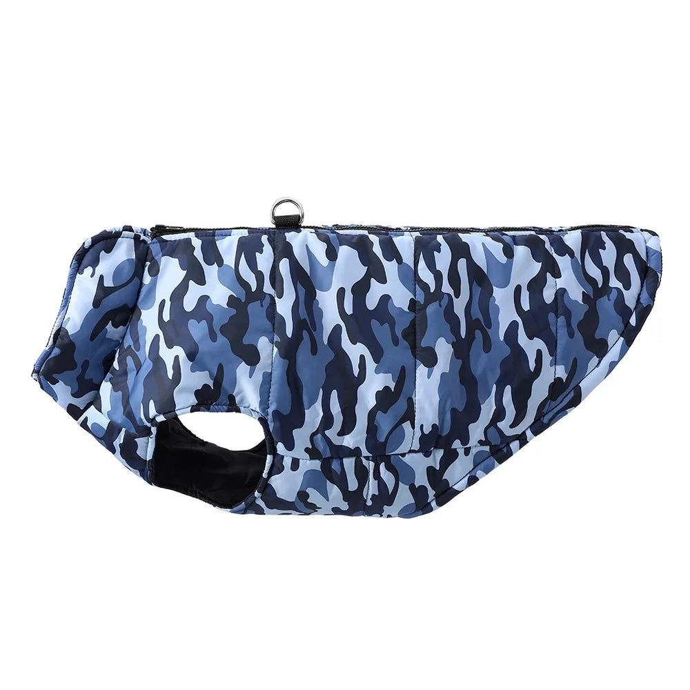 4XL-6XL Large Dog Jacket Clothes Winter Waterproof Coat For Big Dogs Vest Costume Camouflage Print Golden Retriever Pet Overalls