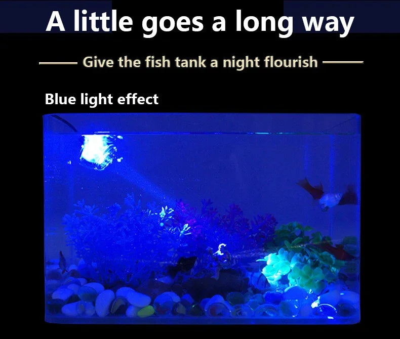 LED Aquarium Spotlight Saving Power But High Brightness Seven Gradient Night Light Various Angles Exposure USB Waterproof Diving