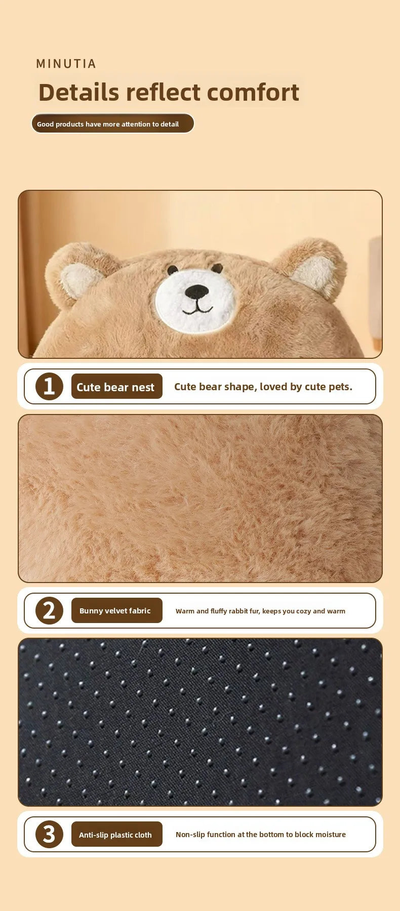 Cat nest autumn and winter pet nest cat house cat bed house nest thickened warm cat sleeping cradle nest kitten kennel - Play Paws Toys
