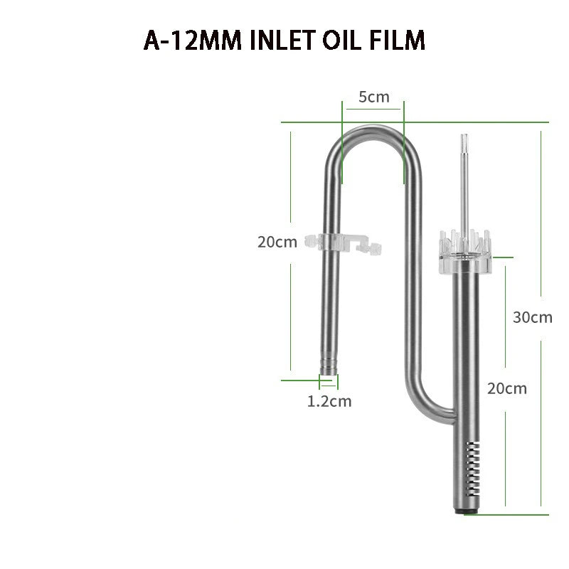 ZRDR Fish tank filter tube filter Aquarium external 304 stainless steel inlet and outlet Oil removal film filter accessories