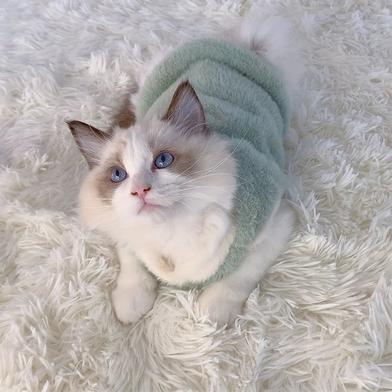 Cats Accessories Pets Warm Kittens Clothes for Winter Kitten Small Kitten Stuff Apparels Cooling Clothing Dog´s Sweater Vests - Play Paws Toys