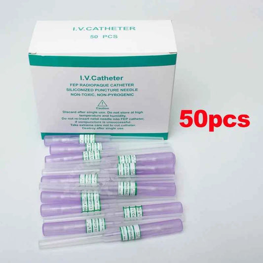 50pcs IV Cannula Pen Type Intravenous Injection Catheter 20G 22G 24G 26G Veterinary Suppliers