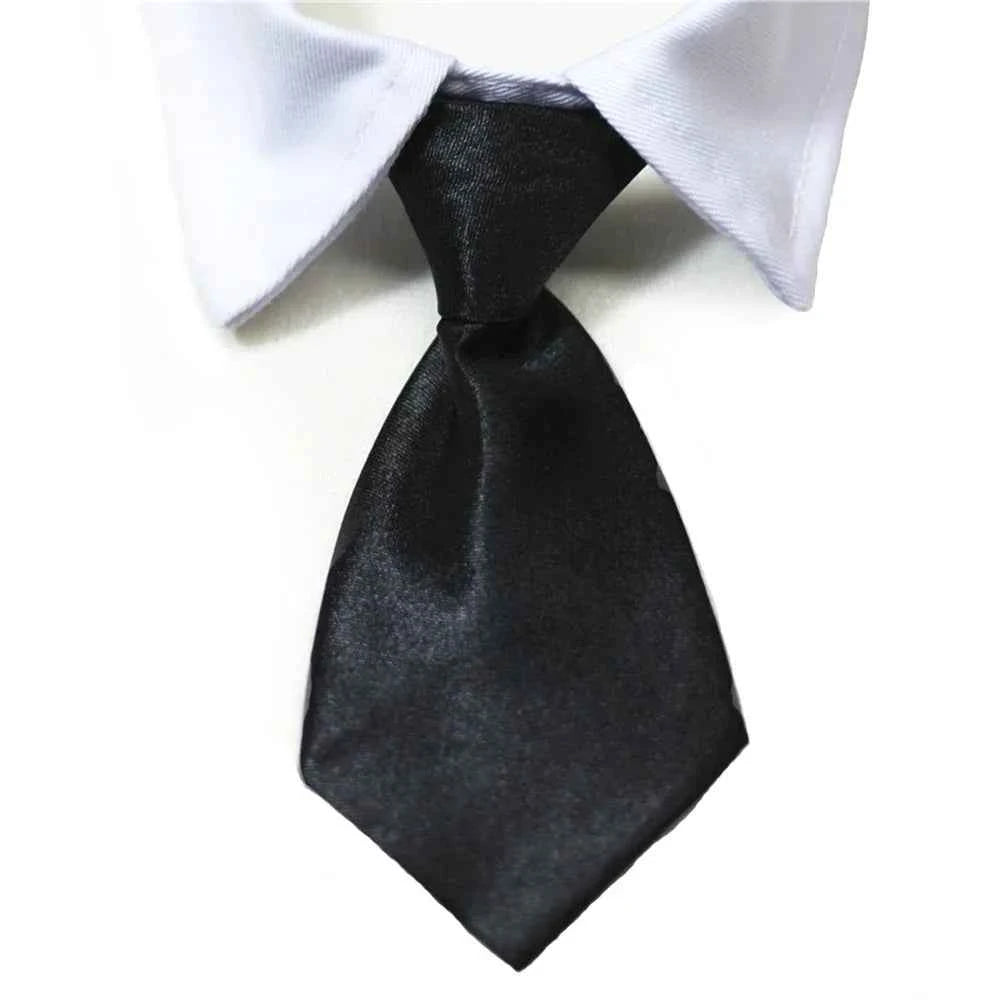 Pet Dog Cat Formal Necktie Tuxedo Bow Tie Black and Red Collar for Dog Cat Pet Accessories Suit for Small Medium Dogs and Cats